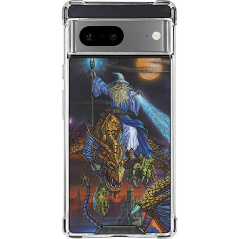 Twilight Tempest Wizard by Ed Beard Jr Google Pixel 8a Clear Case
